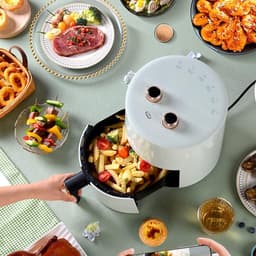 Heteluchtfriteuse Oven - Multifunctionele Frituurpan - Gezond Koken - Grote Capaciteit - 37 Liter - Groen — thumbnail 5
