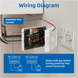 Slimme Thermostaat - WiFi Thermostaat Verwarming - Energie Besparen - Gasboiler Compatibel - 5-60°C - Zwart — thumbnail 3