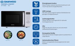 Magnetron - Oven - Snel opwarmen - 8 automatische programma's - 20 liter - Zilver — thumbnail 4