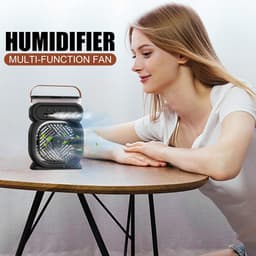 Mist ventilator - draagbare ventilator met mist,Draagbare heer Koeling Desktop Fan - USB Stille USB Luchtkoeler Luchtbevochtiger met 3 snelheden, koele gadgets voor — thumbnail 2
