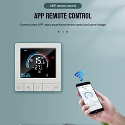 Digitale Thermostaat - Slimme Regelaar - Verwarming Instellen - Wifi App Bediening - 86x86x14 mm - Wit — thumbnail 4