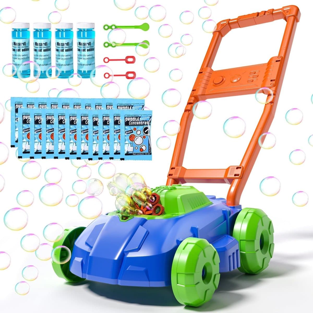 Dailygoods- Zeepbellenmachine Unieke Gazonmaaier - Outdoor Speelgoed - Kinderspeelgoed - Motoriek/Coördinatie - Geluiden - Veilig/Robust - Bellenblaasmachine — afbeelding 1