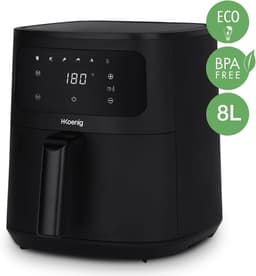 Heteluchtfriteuse XXL - Airfryer Frituurpan - Gezond Koken - Royale Inhoud - 8 Liter - Zwart — thumbnail 3