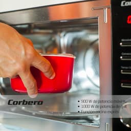 Magnetron met Grill - Oven combi - Snel maaltijden bereiden - Intelligent automatisch menu - 23 liter inhoud - Zwart RVS — thumbnail 3