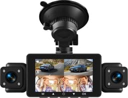 Dashcam voor auto - Zwart - 3 inch - 4-kanaals Full HD dashcam met wifi en nachtzicht - Voor uitgebreide voertuigbewaking — thumbnail 2
