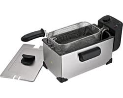 Oliefriteuse - Kleine friteuse - Thuis Frituren - Instelbare Temperatuur - 3 Liter - Zilverkleurig