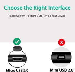 USB 2.0 Kabel - Datakabel Harde Schijf - Externe Schijf Koppelen - Hoge Snelheid Data Transfer - 1 Meter - Zwart — thumbnail 4