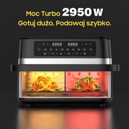 Airfryer – Heteluchtfriteuse – Digitale Friteuse – Gezond Koken – XXL 11L – 2950W Vermogen – Dual-Zone Met Verwijderbare Divider — thumbnail 4