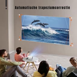 KIRA® Draagbare Beamer - Mini Projector - Draagbaar & Compact - Wit - 12cm x 10cm x 9cm — thumbnail 4