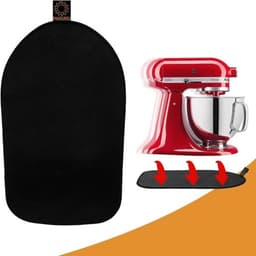 Keukenmachine Glijplank - Mixer Onderstel - Apparaat Verplaatsen - Duurzaam Rubber Materiaal - 34 x 21 cm - Mat Zwart — thumbnail 1
