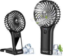 Solvix tafel ventilator geluidloos - Draagbare Ventilator - Zwart - USB Oplaadbaar - Stille Werking - Voor Buiten en Thuis — thumbnail 1
