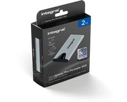 Integral SlimXpress Pro INSSD2TPORT3.2SLIMXS externe solide-state drive Thunderbolt technologie 2 TB USB Type-C USB 3.2 Gen 2x2 Zilver