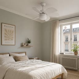 NETTLIFE Plafondventilator Met Verlichting - E27 - wit - 6 Bladen Ventilator - met Afstandsbediening - 75cm - Timing Plafondlamp - Voor Woonkamer | Slaapkamer | Keuken | Eetkamer-excl. lichtbron — thumbnail 5