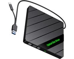 Externe Schijfstation - Dvd Brander Reader - Data Overzetten - Met Kaartlezer - 15.5 cm - Zwart