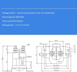 Grasmaaier Solenoïde - Startrelais Tractor - Motor Starten - Brede Toepassing - 12V - Zwart — thumbnail 4
