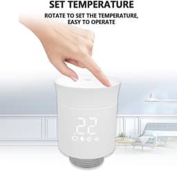 Slimme Radiatorthermostaat - Verwarmingsthermostaat Slimme Klep - Energie Besparen - Raamdetectie - Precisie 1°C - Wit — thumbnail 5