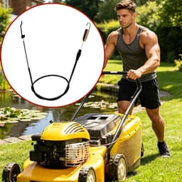 Grasmaaier Kabel - Aandrijfkabel Onderdeel - Gazon Onderhoud - Slijtvast ABS Materiaal - 137 cm Lengte - Zwart — thumbnail 3