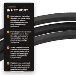 Deck Belt - Hoogwaardige Rubber - Vervangingsaccessoire - Geschikt voor John Deere LA105/LA110/LA115 - Lengte 223 cm - Schokbestendig en Duurzaam - Maaiertouw — thumbnail 3