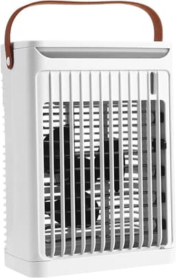 Mini draagbare airconditioner - 3-in-1 airconditioningventilator met 5 snelheden, 680 ml tank, USB-aangedreven ventilator voor thuis/kantoor/slaapzaal/camping - wit — thumbnail 1