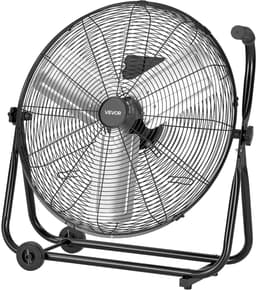 VEVOR Vloerventilator Ø609,6 mm, Windmachine 360° Kantelbaar, Staande Ventilator met 3 Snelheidsstanden, Draagbare Trommelventilator met Handvat, Wielen & 1,6 m Kabel, Industriële Ventilator voor Garage Magazijn — thumbnail 1