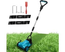 Accu Grasmaaier - Kleine Grasmaaier - Gazon Onderhoud - Borstelmotor - 21 cm Snijbreedte - Blauw