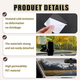 8 stuks elektrostatische stickers voor dashcam, transparante statische folie - ShopVlot — thumbnail 2
