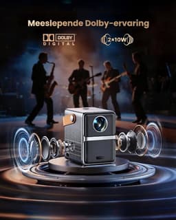 TYR® Mini Beamer - Projector - Beamer - Zilvergrijs - 8cm x 11cm x 18cm — thumbnail 4
