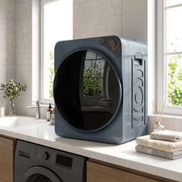 Sogiol® Compacte wasdroger met ventilatie - 1000W elektrische droger - 5 kg capaciteit - 5 droogstanden - roestvrijstalen trommel - blauw — thumbnail 4