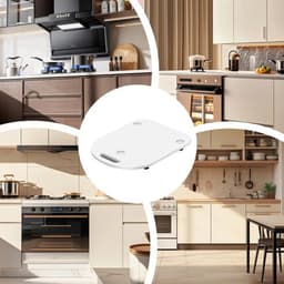 Hoogwaardige schuifmengplaat geschikt voor Thermomix TM6/TM5, snel bewegende rolmengplaat met wielen, helderwit. — thumbnail 3