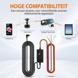 Fokelyi Dashcam Hardwire Kit - 12-24V - Accustroom - Type-C 5V/2.5A - Parkeerbewaking - laagspanningsbeveiliging - voor auto — thumbnail 5