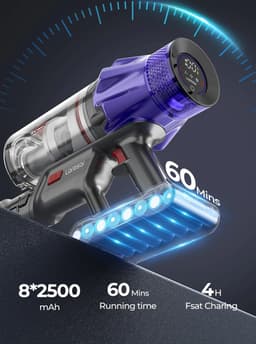 Aafinity | Laresar V7 Draadloze Stofzuiger 500W 50KPA – Handstofzuiger met Afneembare Accu & Stofreservoir — thumbnail 3