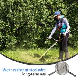 SnelShoppen - Professionele Grasmaaier Cutter - Onkruidborstel voor Elektrische Grasmaaier - Stalen Draad Borstelkop - 3 Snijkoppen - 150 mm Diameter — thumbnail 4