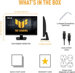 ASUS TUF Gaming VG27AQM5F - QHD Fast IPS Gaming Monitor - 320Hz - 0.3ms - Speakers - 27 Inch — thumbnail 3
