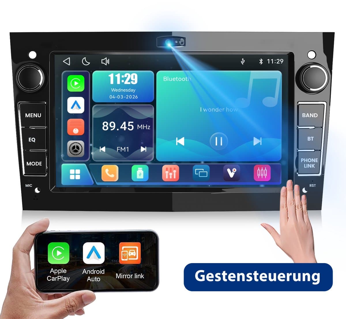 Cestovet Linux Autoradio - Geschikt Voor Opel Astra H Corsa C & D Agila Combo Antara Vectra Zafira Meriva Vivaro Tigra, Draadloze CarPlay Android auto - FM RDS USB — afbeelding 1