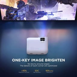 SnelShoppen - 5G+2.4G WiFi Projector, Bluetooth 5.0 Mini Projector, 1080P, 7500 Lumens, Home Cinema Projector, 100.000 uur, Met DSP Speaker voor Feest — thumbnail 3