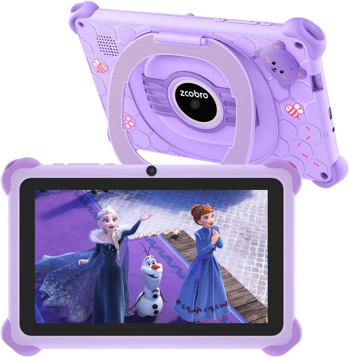 SnelShoppen - Kindertablet 7 Inch met Beschermhoes, Android Kids Tablet, 2GB RAM, 32GB ROM, Uitbreidbaar tot 256GB, WiFi, Bluetooth, Kindbescherming, — afbeelding 1