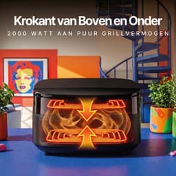 Seeger SpaceFry Airfryer XXL - 6L - Pizza tot 28 cm - 11 Programma's - PFAS-vrij - Voor 6 Personen - Kijkvenster - 80-230 °C — thumbnail 3