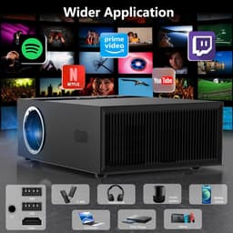 SnelShoppen - 4K Projector met Google TV, Native 1080p, 8K Ondersteuning, AI Beeldverbetering, Autofocus, Slimme Projector met Automatische Keystone-C — thumbnail 5