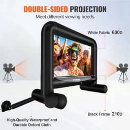 Beamer Scherm - Projector Scherm - Projector Screen - Projector Scherm voor Beamer - Projector Doek - Home Cinema Thuisbioscoop - Draagbare Beamer - Outdoor Projectie - 16ft — thumbnail 5