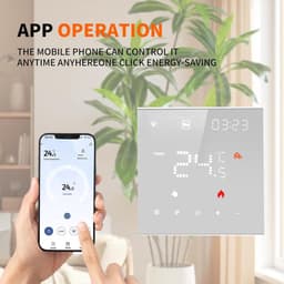 SnelShoppen - Thermostaat Vloerverwarming Water, WiFi Digitaal met Alexa & Google Home, Slimme Regelaar voor Water Vloerverwarming of Gasboiler, 16A, — thumbnail 3