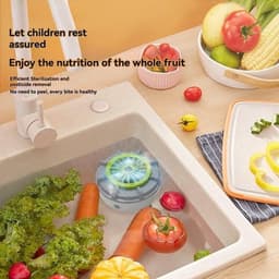 Efficiënte draagbare fruit- en groentewasmachines - Automatische wascentrifuge - Wassen van fruit, groenten, granen en vlees — thumbnail 3