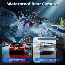 SnelShoppen - 4K Dashcam met Voor- en 2K Achtercamera, 3.16 Inch IPS Scherm, WiFi en App Besturing, ADAS, BSD, LCA, Nachtzicht, G-Sensor, Loopopname, — thumbnail 4