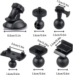 SnelShoppen - Car Suction Cup voor Dash Cam Houder - 360° Rotatie met 6 Adapters - Geschikt voor Navigatieapparatuur, Camera's, Voorruiten en Dashboar — thumbnail 5