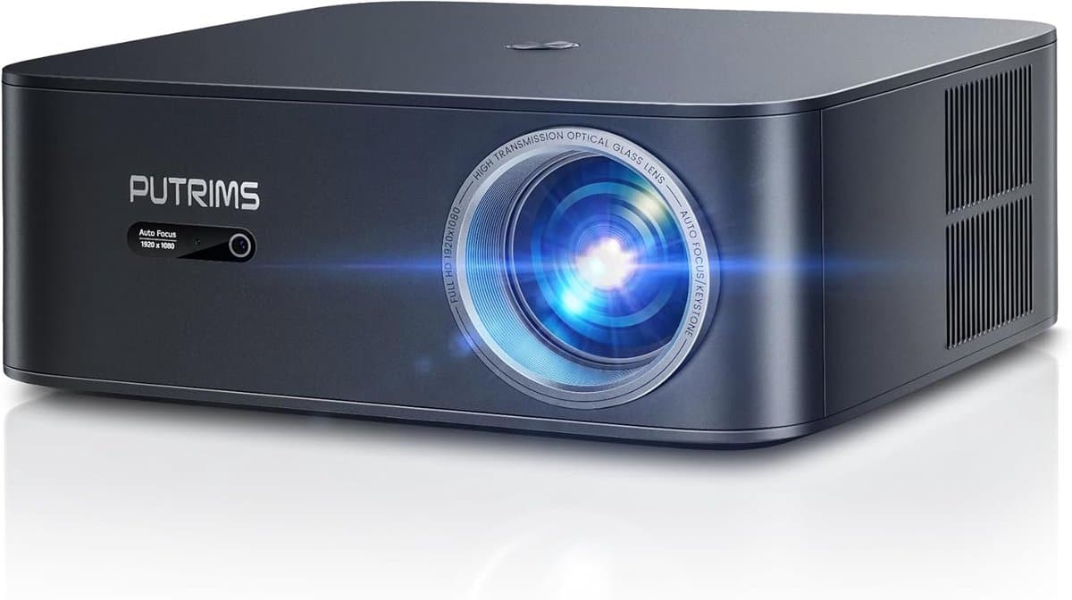 SnelShoppen - 4K Beamer met Google TV, 1200 ANSI, Autofocus, Trapeziumcorrectie, Outdoor Beamer voor 300 Inch Beeld, WiFi6, Bluetooth, Spraakbediening — afbeelding 1