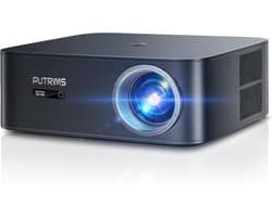 SnelShoppen - 4K Beamer met Google TV, 1200 ANSI, Autofocus, Trapeziumcorrectie, Outdoor Beamer voor 300 Inch Beeld, WiFi6, Bluetooth, Spraakbediening