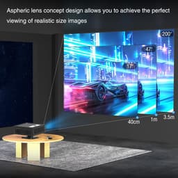 SnelShoppen - 4K Projector met Google TV, Native 1080p, AI-beeldverbetering, Autofocus, Slimme Beamer met Automatische Keystone-Correctie voor Thuisbi — thumbnail 5