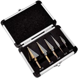 5-delige set titanium gecoate trappenboren met HSS driehoekige schacht in Brits systeem, geschikt voor multifunctioneel boren van 1/4 tot 1-3/8 inch, duurzaam en nauwkeurig — thumbnail 2