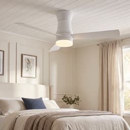 Plafondventilator met lamp - Diameter 106.6 cm - 3 kleurtemperaturen en 6 stille snelheden - omkeerbare motor - modern - Wit — thumbnail 1
