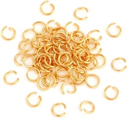 500 stuks open springringen van 304 roestvrij staal met echte 18K vergulde afwerking, ideaal voor sieraden maken en reparaties met duurzame kwaliteit — thumbnail 1