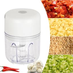 Elektrische Keukenmachine - Mini Hakmolen Knoflook - Snel Ingrediënten Snijden - Draadloos USB Oplaadbaar — thumbnail 3